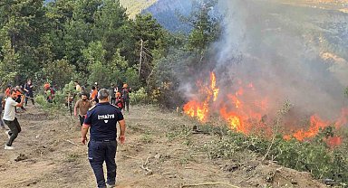 Karabük'teki orman yangınını söndürme çalışmaları devam ediyor