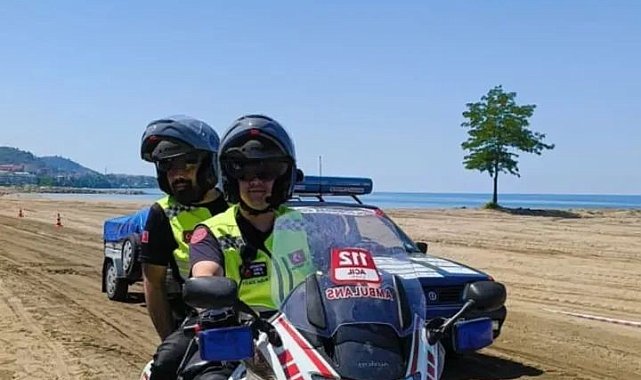 Karadeniz'in ilk motorize ambulansı Giresun'da hizmete başladı