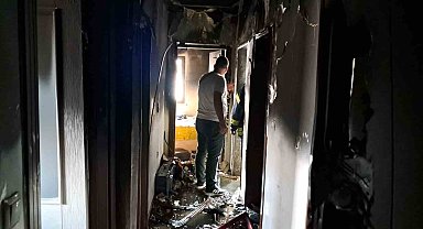 Karaman'da apartmanın son katında korkutan yangın