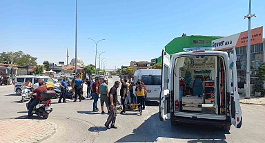 Karaman'da minibüs ile motosiklet çarpıştı: 2 yaralı