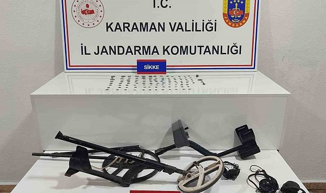Karaman'da uyuşturucu ile tarihi eserler ele geçirildi