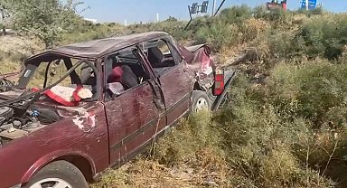 Karapınar'da otomobil yoldan çıktı: 7 yaralı