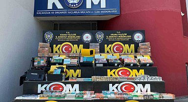 Kargoyla gelen kaynak makinelerinden kaçak sigaralar çıktı