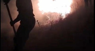 Kars'ta anız yangını söndürüldü