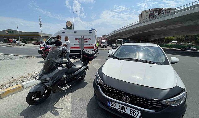 Kavşakta kaza: Motosiklet sürücüsü yaralandı