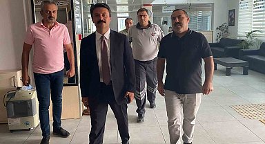 Kaymakam Ahmet Oğuz Aslan, SGK'da incelemeler yaptı