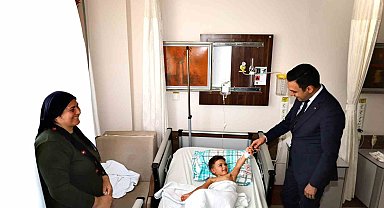 Kaymakam Uğuz'dan hastane ziyareti