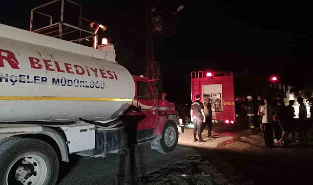 Kemer'de trafo yangını