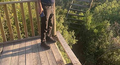 Kent Ormanı'ndan seyir terasına zarar verdiler