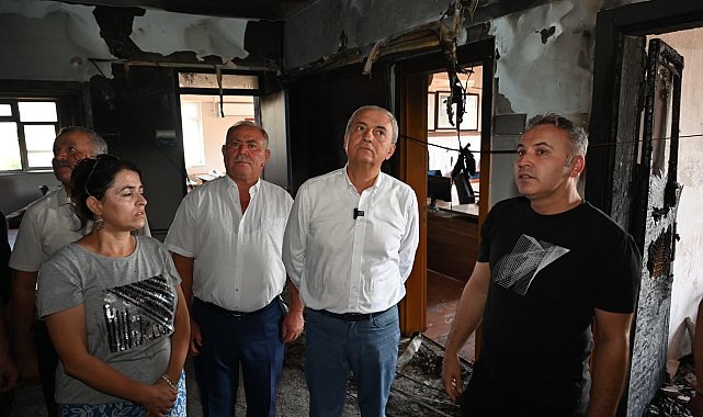 Kepez'den, yangın sonrası Odabaşı İlkokulu'na destek