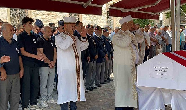 Kıbrıs Gazisi Hüseyin Özkan son yolculuğuna uğurlandı