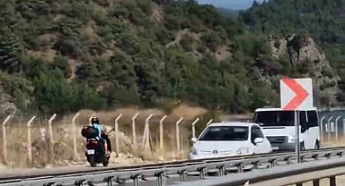 Kilometrelerce süren tehlikeli yolculuk kameraya yansıdı