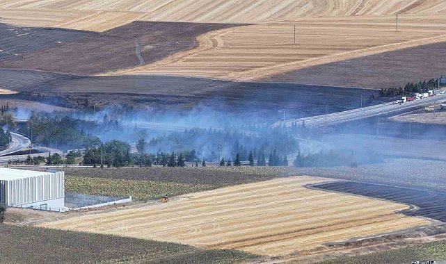 Kırklareli'nde alan yangını nedeniyle otoyollar ulaşıma kapandı