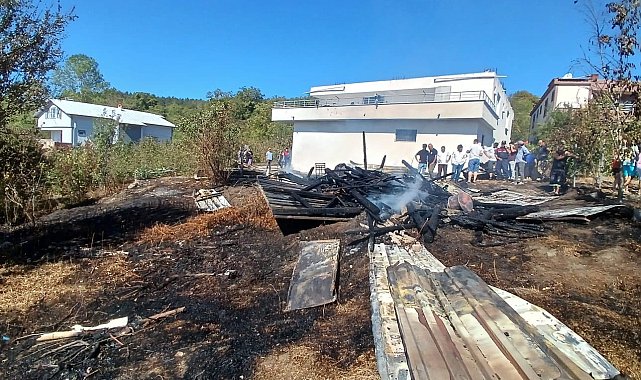 Kömürlükte yangın çıktı