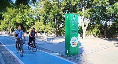 Konya Büyükşehir'in yapay zeka destekli bisiklet sayaçları devrede