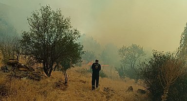 Konya'da otluk alandaki yangın ormana sıçramadan söndürüldü