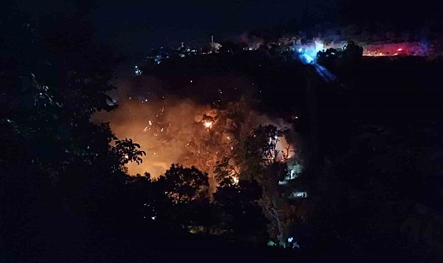 Köşk yangını kısmen kontrol altına alındı