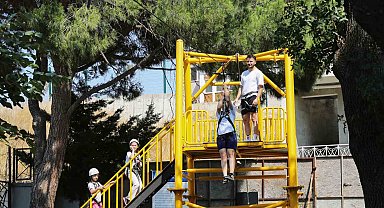 Küçükçekmece Belediyesi macera parklarına ziyaretçi akını