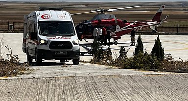 Kulu'da mide kanaması geçiren gurbetçiye hava ambulansı