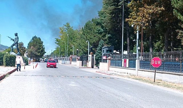 Kütahya Hava Er Eğitim Tugay Komutanlığı'nda çıkan yangın söndürüldü