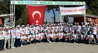 Kütahya Şeker Fabrikası işçileri greve başladı