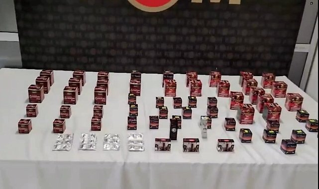 Kütahya'da kaçak cinsel içerikli kaçak ürün operasyonu