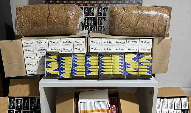 Kütahya'da kaçak tütün operasyonu
