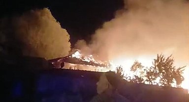 Kütahya'da köyde çıkan yangında evler, samanlıklar ve ahırlar kül oldu