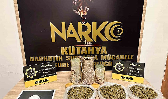 Kütahya'da uyuşturucuyla yakalanan şüpheli tutuklandı