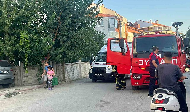 Kütahya'da yangın ihbarına giden ekipler mangalla karşılaştı