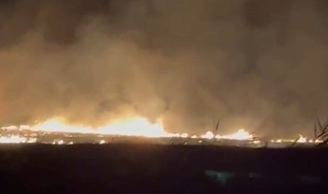Malatya'da korkutan anız yangını