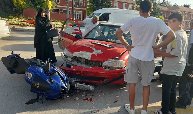 Malatya'da otomobil ile motosiklet çarpıştı: 1 yaralı