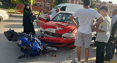 Malatya'da otomobil ile motosiklet çarpıştı: 1 yaralı