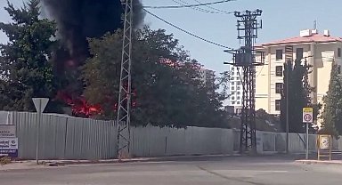 Malatya'da şantiyede korkutan yangın