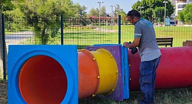 Manavgat Belediyesi köpek eğitim parkına yeni parkurlar ekliyor