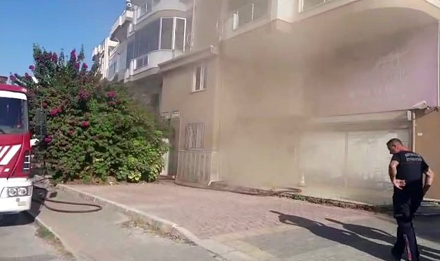 Manavgat'ta iş yeri yangını ucuz atlatıldı