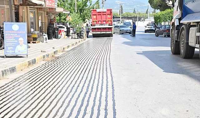 Manisa Soma'da asfalt çalışmaları tamamlandı