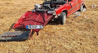 Manisa'da tarlaya uçan otomobilin sürücüsü hayatını kaybetti