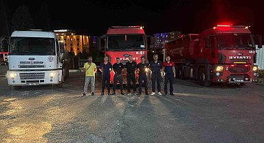 Mardin Büyükşehir Belediyesi'nden Lice'deki örtü yangını söndürme çalışmalarına destek