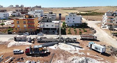 Mardin ilçe merkezlerinde altyapı yatırımları sürüyor
