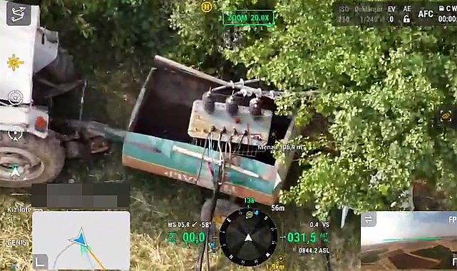 Mardin'de su tankerinde muhafaza edilen "kaçak trafo" dron ile tespit edildi
