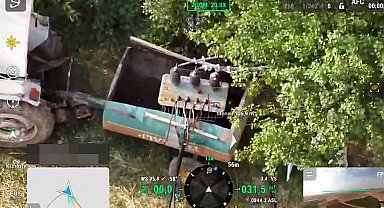 Mardin'de su tankerinde muhafaza edilen "kaçak trafo" dron ile tespit edildi