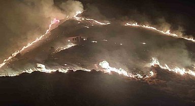 Marmara Adası'nda arazi yangını başladı