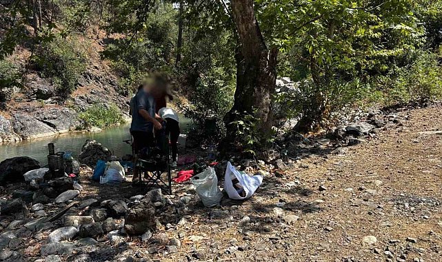 Mersin'de ormanlık alana izinsiz girenlere ceza kesildi