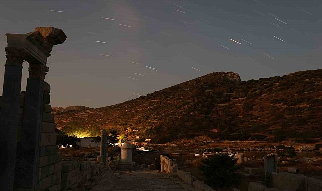 Meteor yağmuru Kindos Antik Kenti'nde görsel şölen oluşturdu
