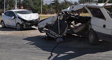 Metrelerce sürüklenip takla atan araçta bulunan sürücü ağır yaralandı