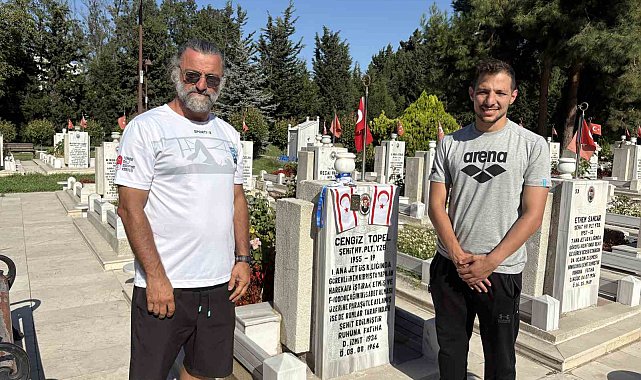 Milli yüzücü Doğukan Ulaç, şampiyonluğunu Şehit Pilot Yüzbaşı Cengiz Topel'e adadı