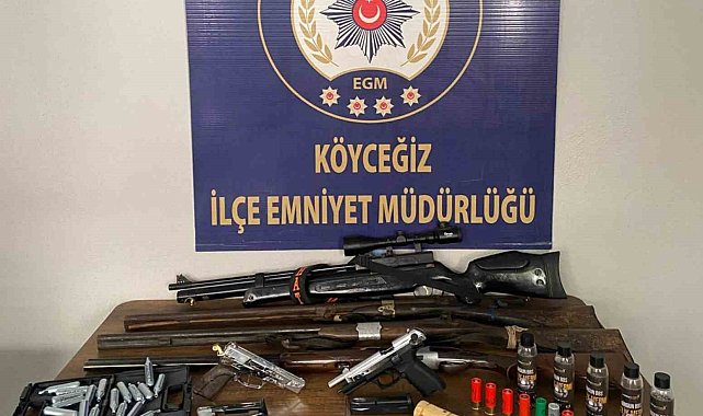 Muğla'da ruhsatsız silah operasyonu