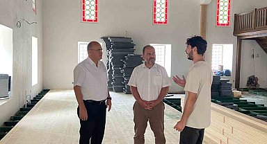 Muradiye Camii'nde restorasyon çalışmaları sürüyor