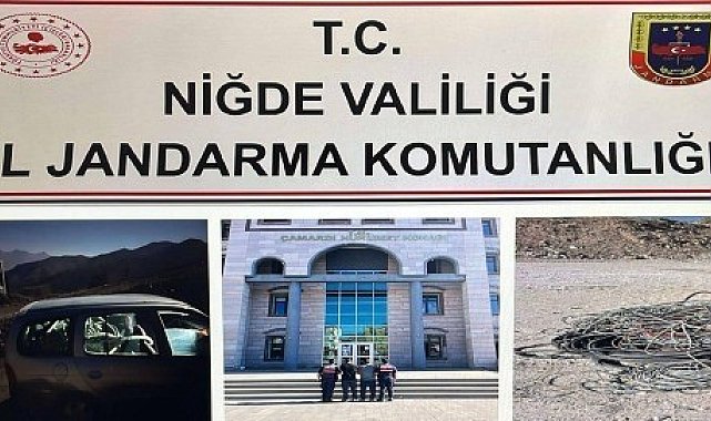 Niğde'de aranan şahıslar ve kablo hırsızlığı şüphelileri yakalandı